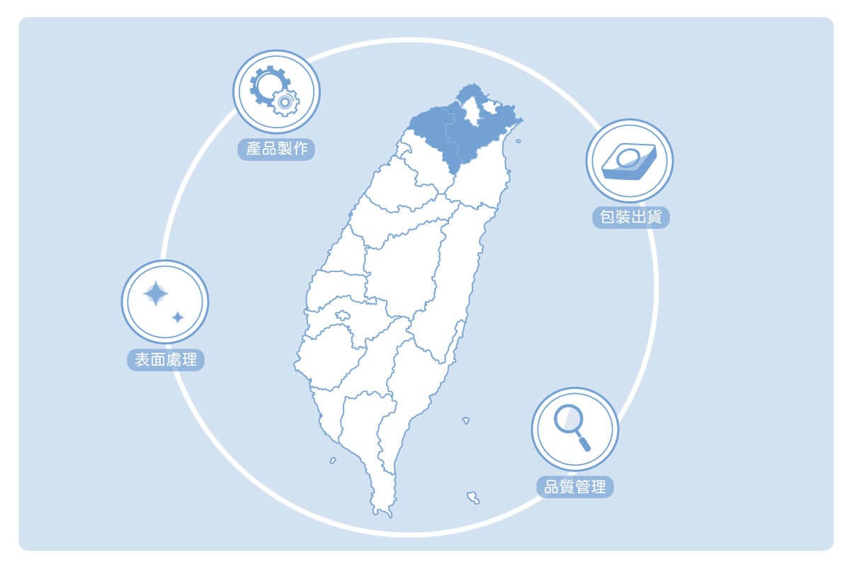 Artificer 從產品製作、表面處理、品質管理到包裝出貨,皆由台灣在地工廠進行